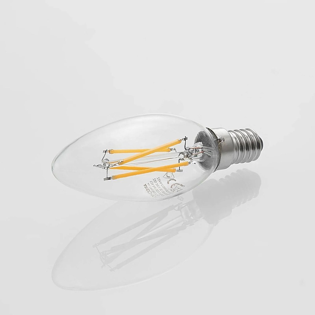 LED žiarovka E14 4W 2700K sviečka filament stmiev.