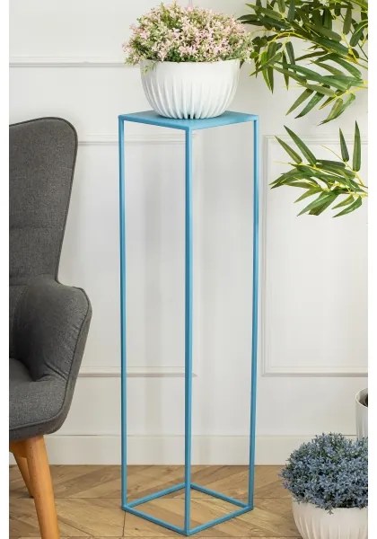 Stojan na kvety 100x24 cm modrá