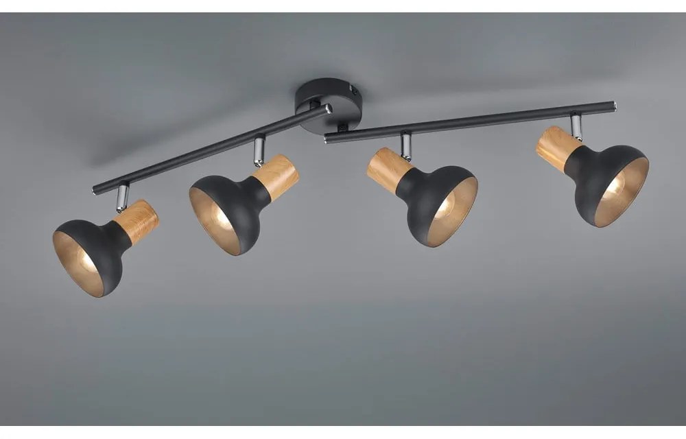 Matne čierne bodové svietidlo ø 10 cm Latika – Trio