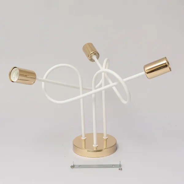 Prisadený luster OXFORD 3xE27/15W/230V zlatá/biela