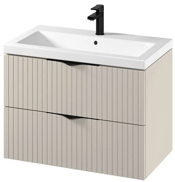 Cersanit Tirso, závesná umývadlová skrinka 794x447x572 mm + keramické umývadlo, béžová matná, S801-543