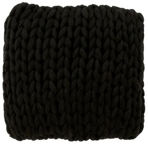 Pletený čierny vankúš Tricot black - 40 * 40 cm