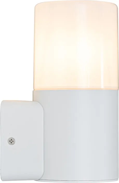 Moderné vonkajšie nástenné svietidlo biele s opálovým tienidlom IP44 - Odense