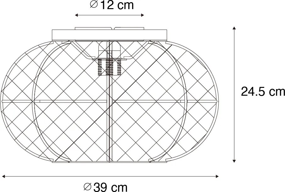 Orientálne stropné svietidlo hnedé - Rob