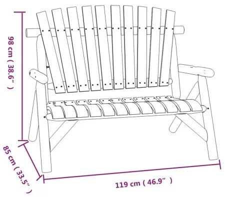 vidaXL 2-miestna záhradná lavica 119x85x98 cm masívny smrek-