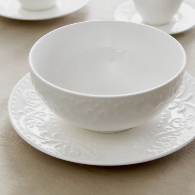 Miska SYLIA biela s ornamentom SS23 844039