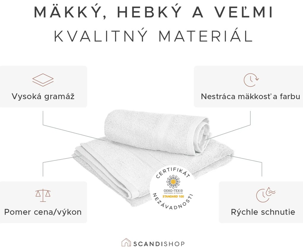 Uterák CLARYSSE ELEGANCE 60x110 cm pieskový, 100% bavlna