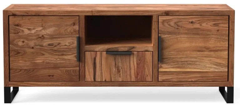 furniture-nabytek.cz - Masívna nástenná jednotka Sydney z akácie, lakovaná, hnedá