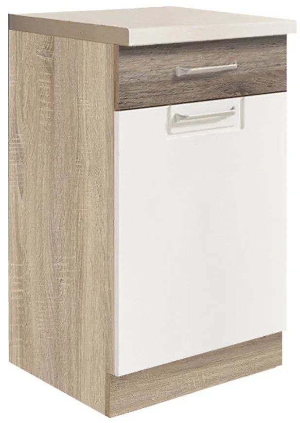 Skrinka do kuchyne Econo 3D Sonoma/Biely/San Remo