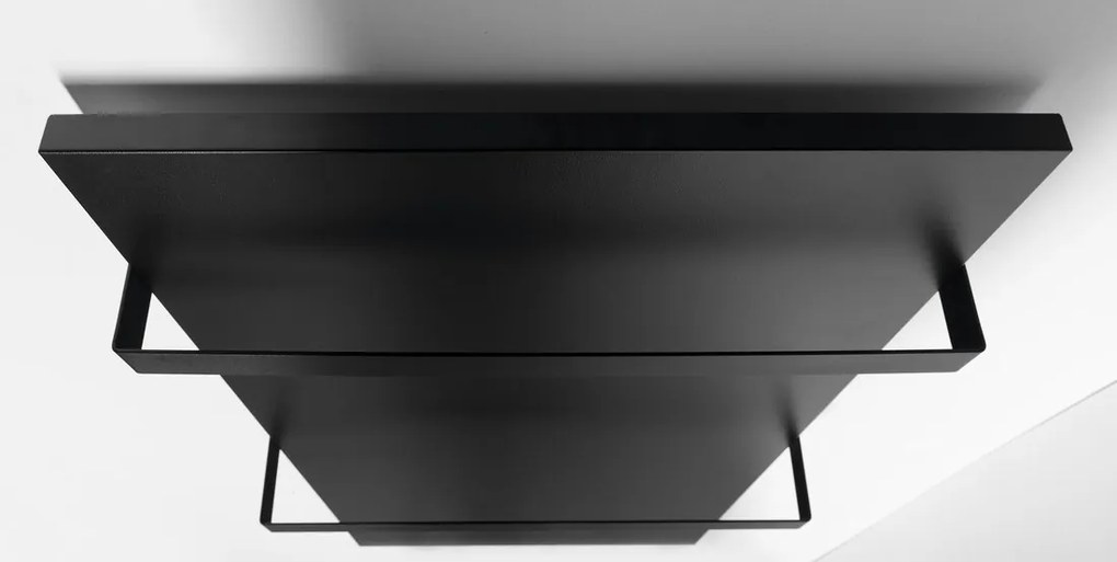 Sapho Sapho, ENIS kúpeľňový sálavý vykurovací panel 600W, 590x1200 mm, držiaky uterákov, IP44, čierna matná, RH600B-2