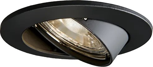 Inteligentné zapustené bodové svietidlo čierne, naklápacie, vrátane Wifi GU10 - Edu