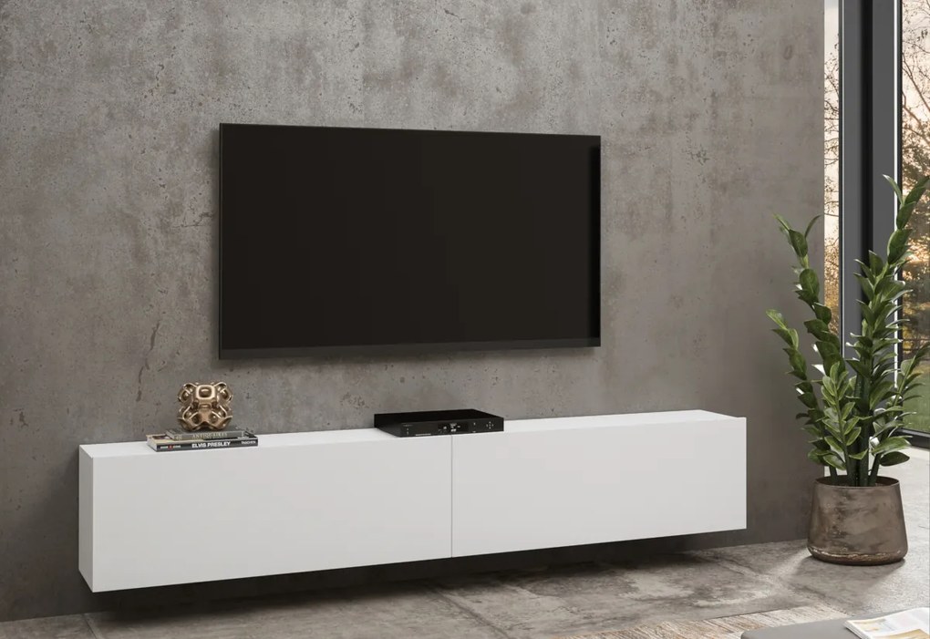 TV stolík AVANA 2KL, 180x35x30, čierna/wotan