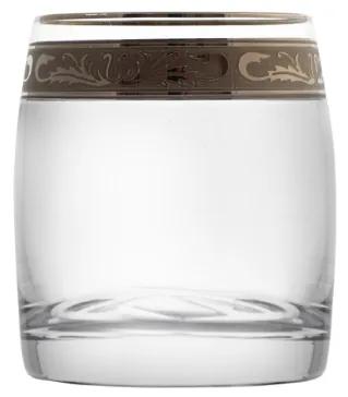 Bohemia Crystal Ideal poháre na whisky s platinovým dekorom 290 ml (sa