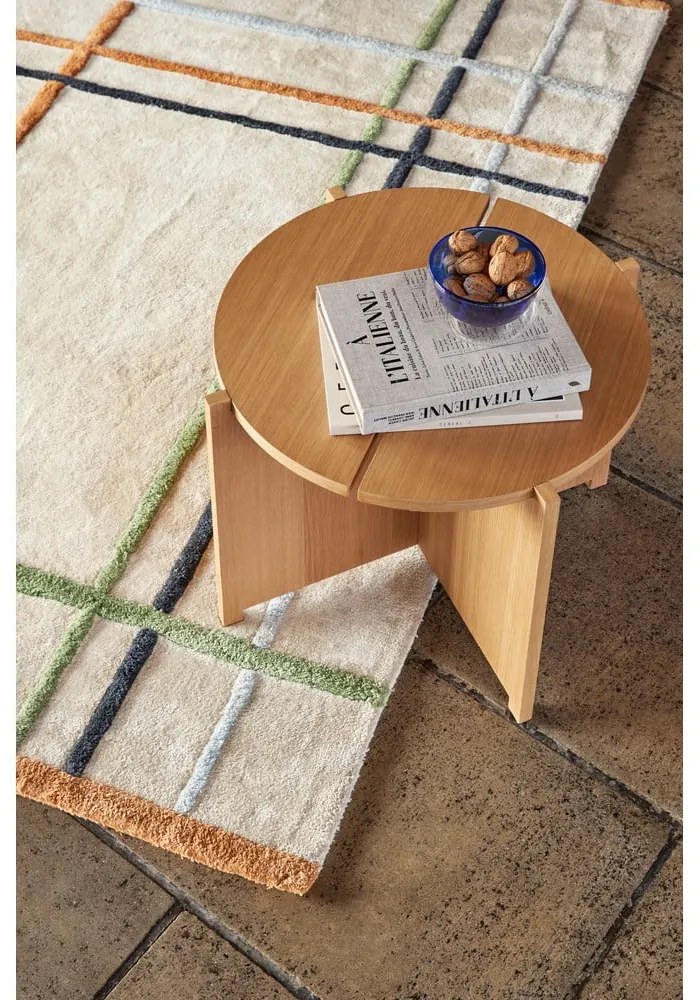 Okrúhly odkladací stolík v dekore duba ø 55 cm Dash – Hübsch