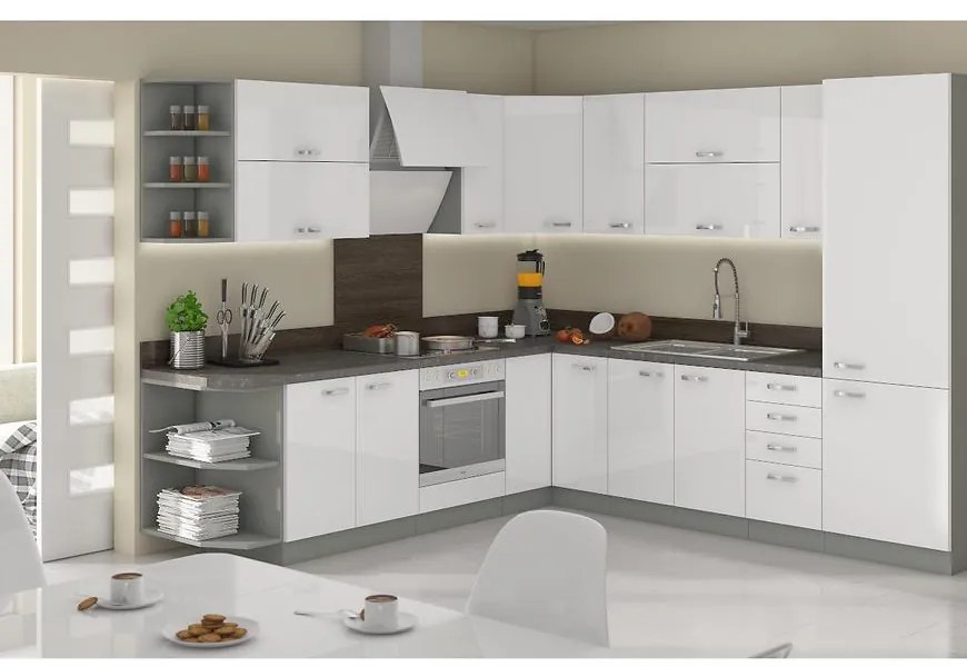 Rohová kuchynská linka Bianka 260x270