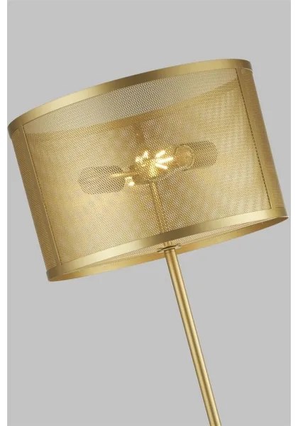 Searchlight EU2832-2GO - Stojacia lampa FISHNET 2xE27/60W/230V zlatá