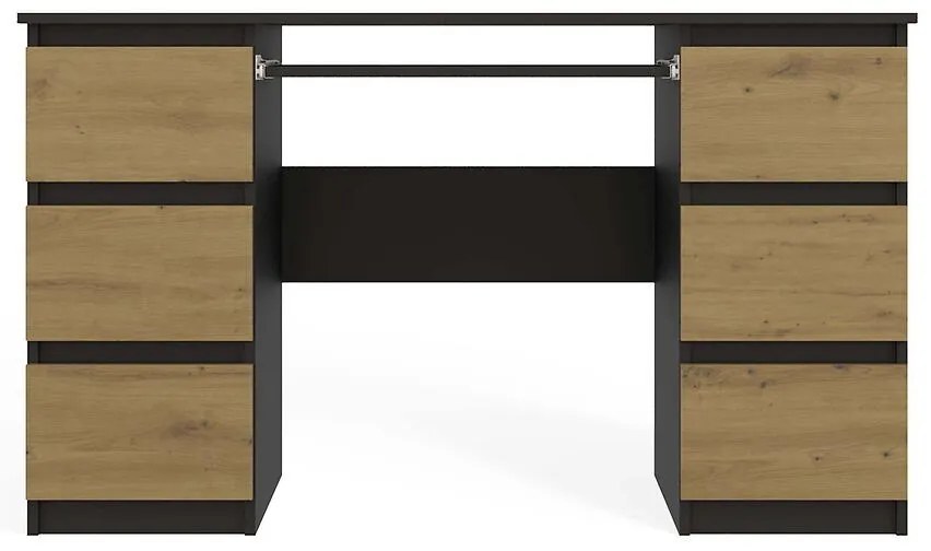 Písací stôl Kuba Antracit/Artisan Antracit