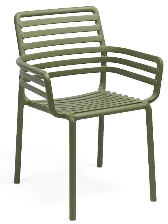 DOGA ARMCHAIR záhradná stolička s podrúčkami marsala