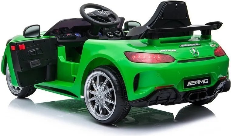 LEAN CARS Elektrické autíčko Mercedes GTR zelené, LED, MP3