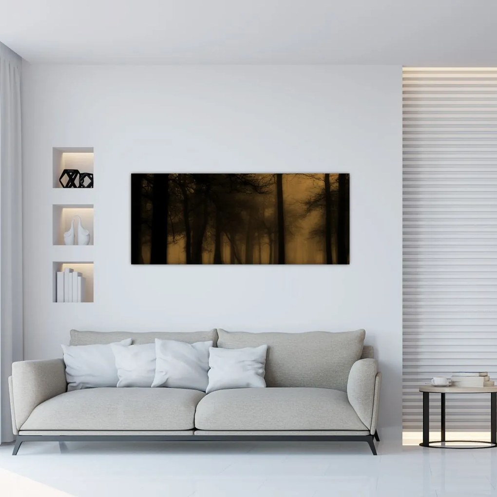 Obraz - Temný les (120x50 cm)