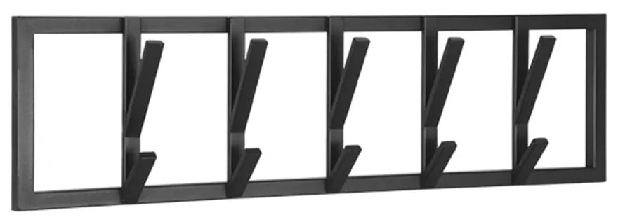 Čierny kovový nástenný vešiak Frame – LABEL51