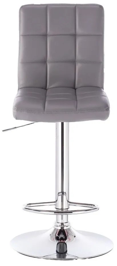 LuxuryForm DESIGN Barová stolička TOLEDO na striebornom tanieri - šedá
