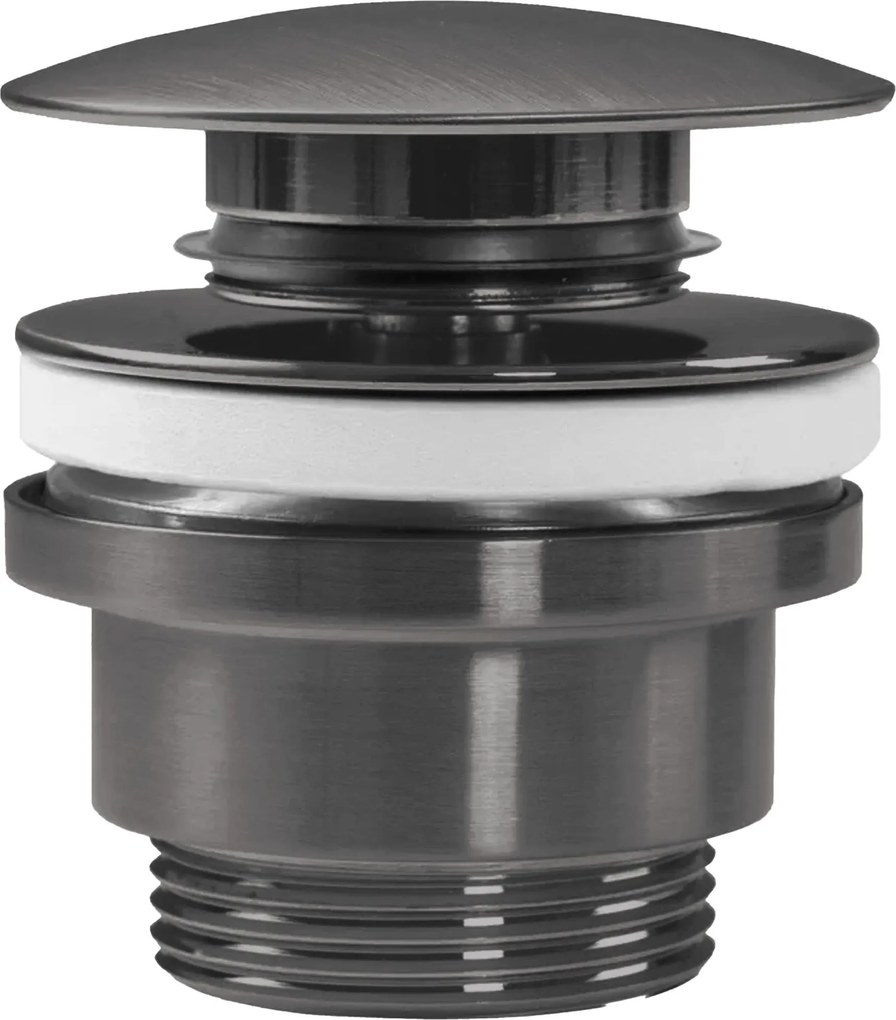 Rea Rea, umývadlový sifón s univerzálnou odtokovou zátkou Click-Clack, grafitová, REA-A1562