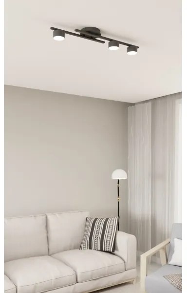 Stropné svietidlo FRAGMENT 3xGX53/12W/230V čierna