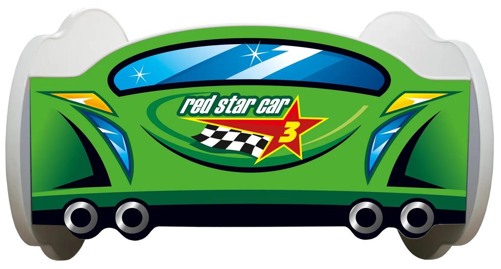 TOP BEDS Detská auto posteľ Racing Cars 160cm x 80cm - GREEN