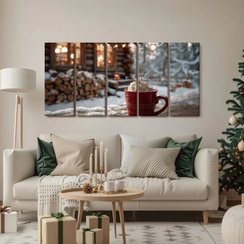 5-dielny obraz sladká odmena pri chate