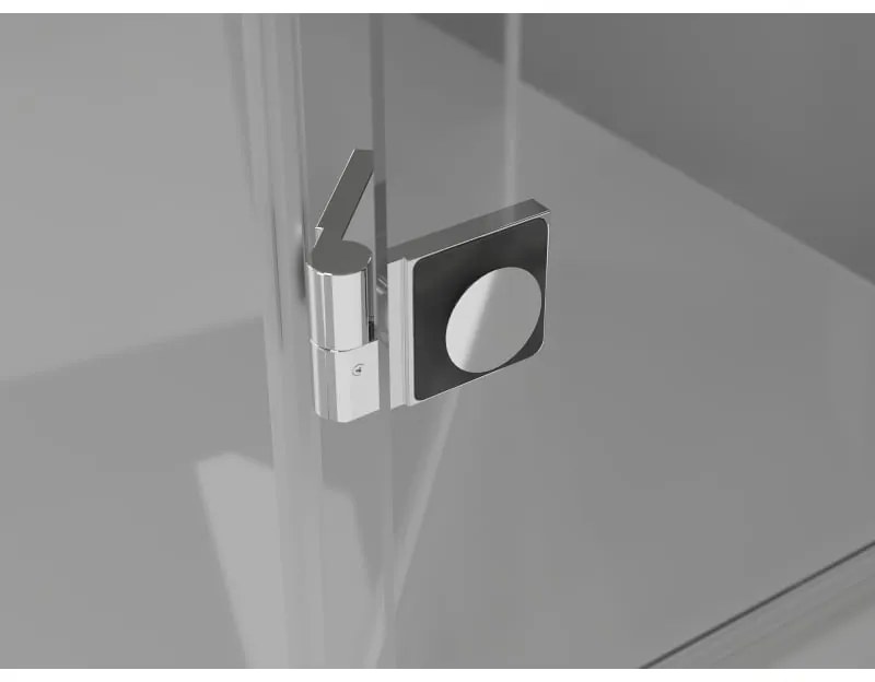 Mexen Lunar T, pravostranný výklopný sprchový kút 125 x 90 cm, 8mm číre sklo, chrómový profil, 834T-125-090-01-00-P