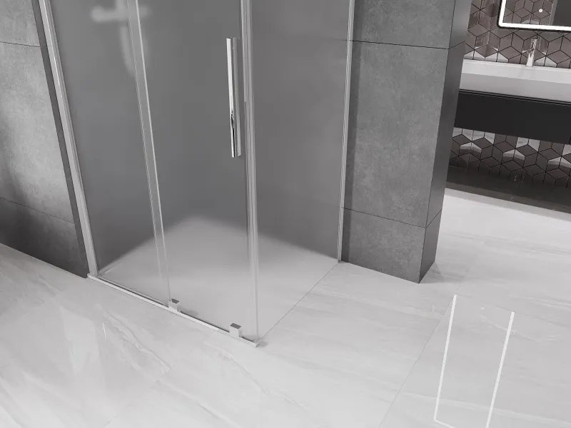 Mexen Velar, sprchový kút s posuvnými dverami 110 x 120 cm, 8mm sklo námraza, chrómová, 871-110-120-31-01