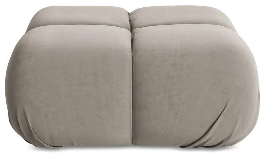 Béžová zamatová modulárna podnožka Lokua – Makamii