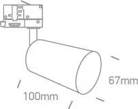 Interierový lištový systém ONE LIGHT svietidlo na 3-F lištu 65105CT/B