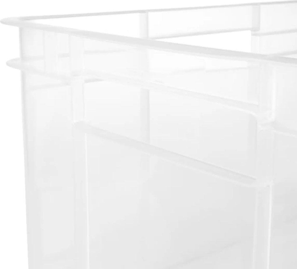 Keeeper Úložný box pro domácnost i dílnu, BRUNO XXL, 54L, 52 x 43 x 28 cm, transparentní