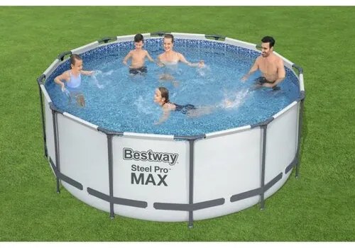 Bestway Nadzemný bazén Steel Pro MAX s filtráciou, schodíkmi a plachtou, pr. 366 cm, v. 122 cm