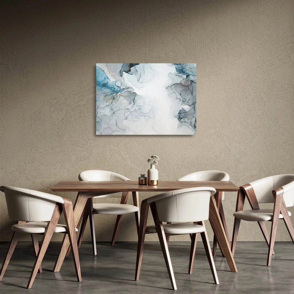Sklenený obraz - Modrý mramor (70x50 cm)