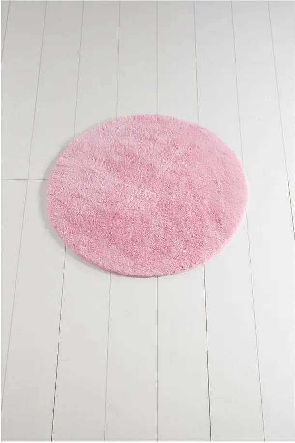 Ružová kúpeľňová predložka Colors of Cap, ⌀ 90 cm