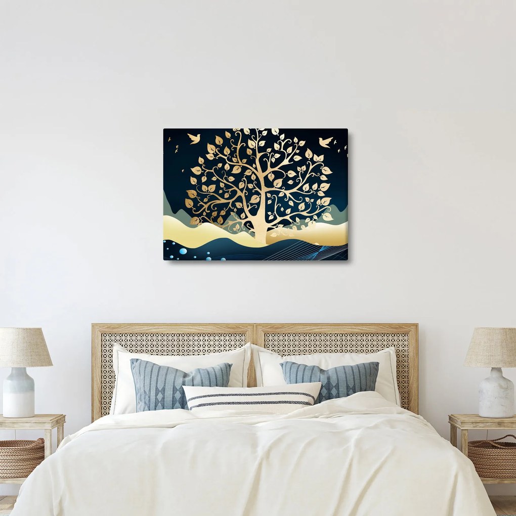 Obraz zlatého stromu (70x50 cm)