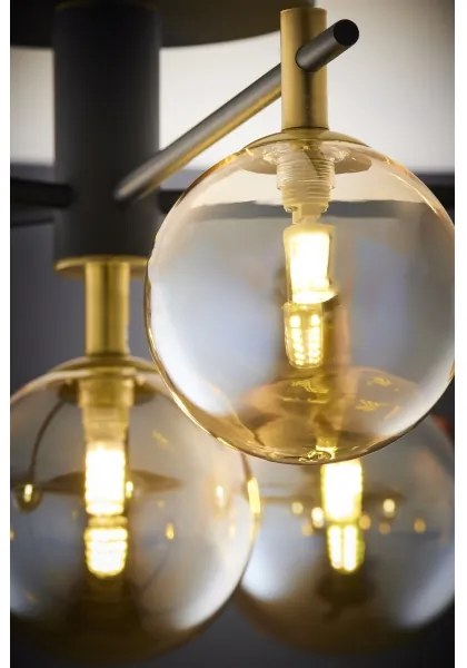 Jupiter 2033 - Prisadený luster FIGARO 6xG9/10W/230V čierna/zlatá/béžová