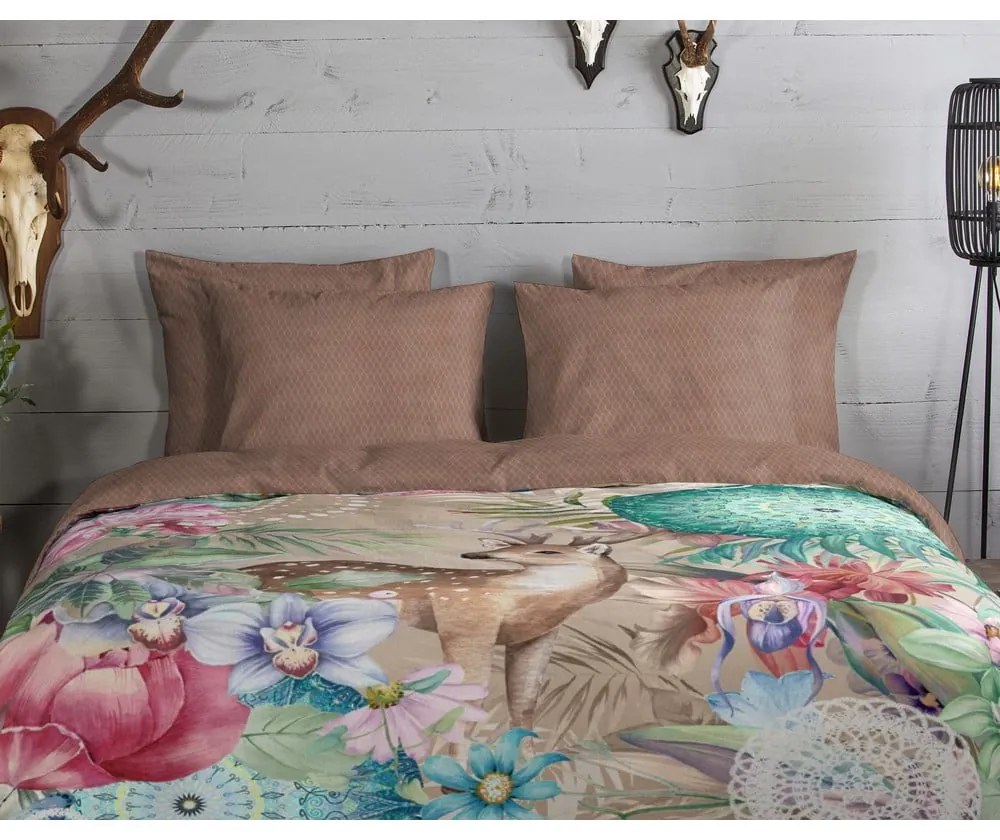 Hnedé flanelové obliečky na jednolôžko 140x200 cm - HIP