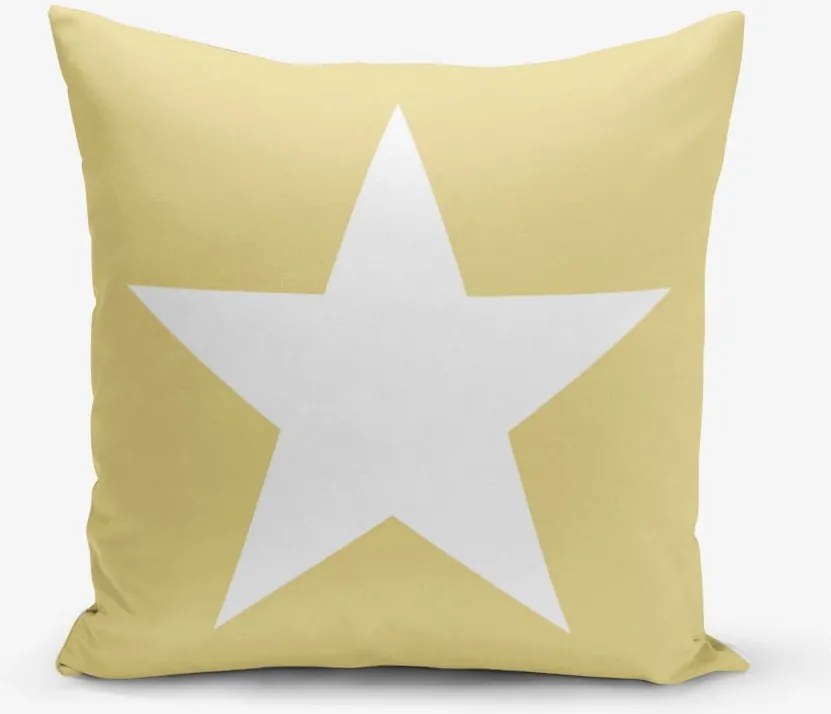 Žltá obliečka na vankúš Minimalist Cushion Covers Stars, 45 × 45 cm