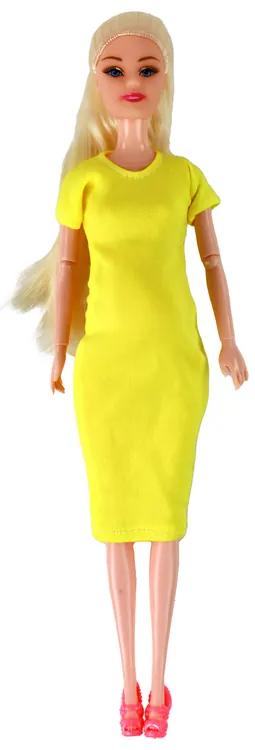 Lean Toys Tehotná bábika – žlté šaty