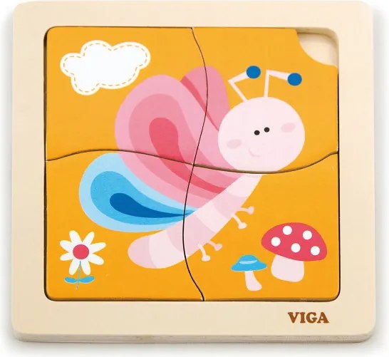 Puzzle na podložke Viga 50136 motýľ