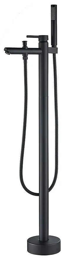 Batéria vaňová voľne stojaca Santos čierna