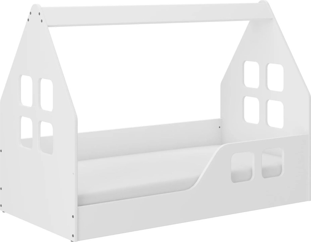 Wooden Toys Detská posteľ Bezpieczny Niski DOMEK 140x70 (pravá verzia)