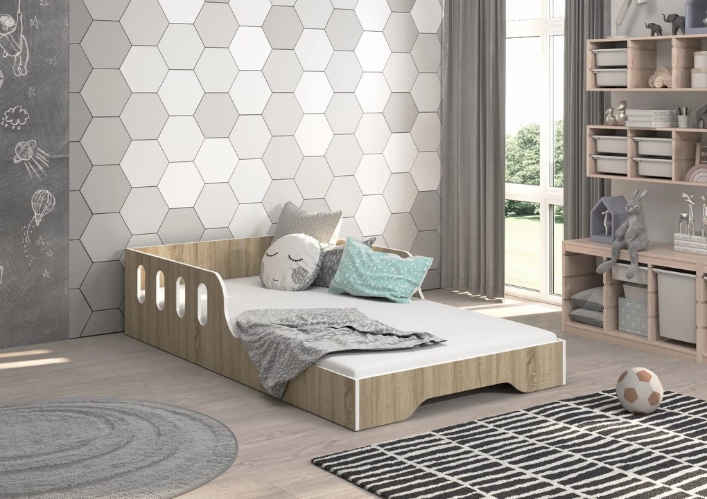 Wooden Toys Detská posteľ MALU 140x70 SONOMA