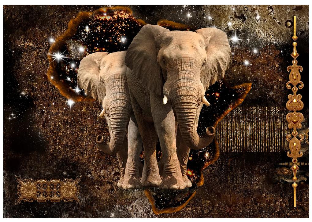 Artgeist Fototapeta - Brown Elephants Veľkosť: 441x315, Verzia: Samolepiaca