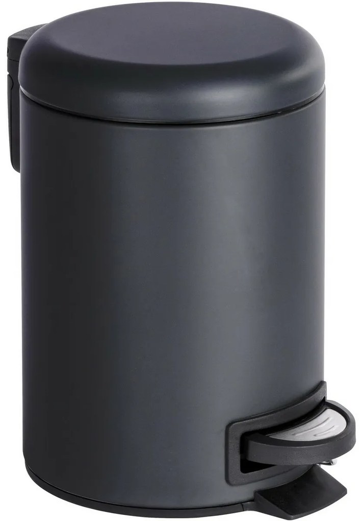 Wenko Pedálový odpadkový kôš Leman 3 l, čierna, 3 l
