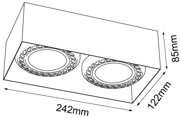 Brosline 1270 - Bodové svietidlo CAGE 2xGU10/18W/230V biela